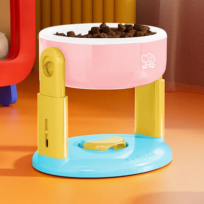 Adjustable Bottom Suction Cup Pet Bowl for Optimal Water and Food Levels for Cats and Dogs