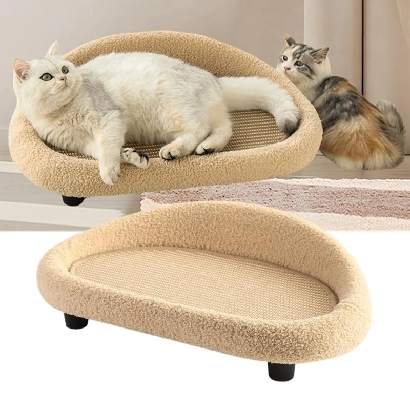 Cats Play Bed Stylish Nest for Small Puppy Kittens Cartoon Kittens Bed Pet Bed Scratch Resistant for Household D2RD
