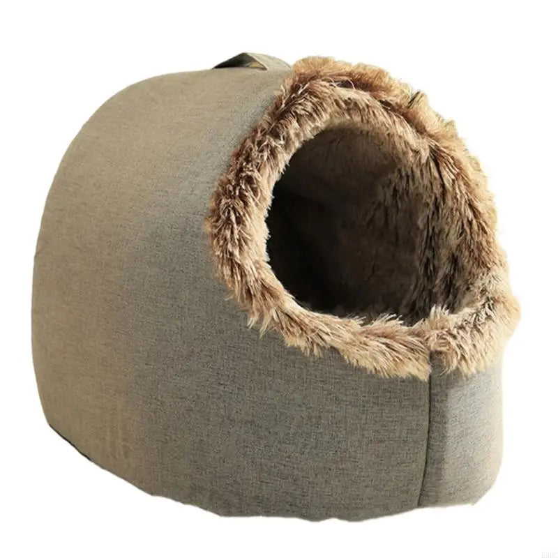 Soft Cotton Pet Bed for Small Animals - Cozy Indoor Cave for Cold Weather