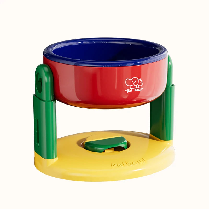 Adjustable Bottom Suction Cup Pet Bowl for Optimal Water and Food Levels for Cats and Dogs