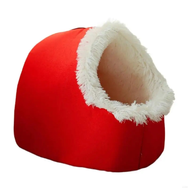 Soft Cotton Pet Bed for Small Animals - Cozy Indoor Cave for Cold Weather