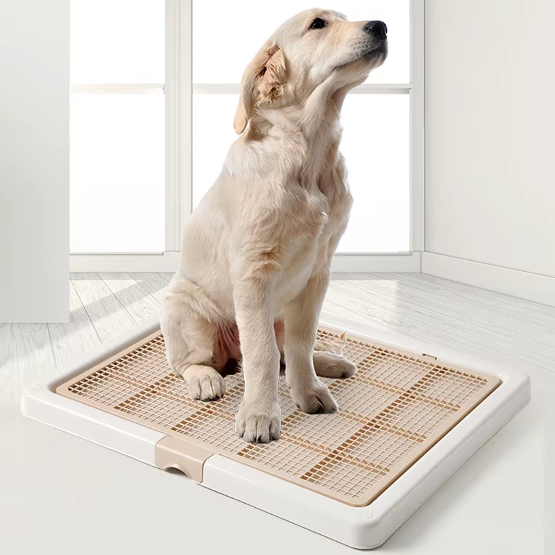 LMZOE Large Smart Dog Toilet Training Pad Holder - Waterproof Indoor Potty Cleaning Tray (76x62 cm)