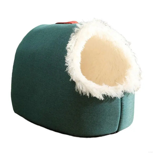 Soft Cotton Pet Bed for Small Animals - Cozy Indoor Cave for Cold Weather