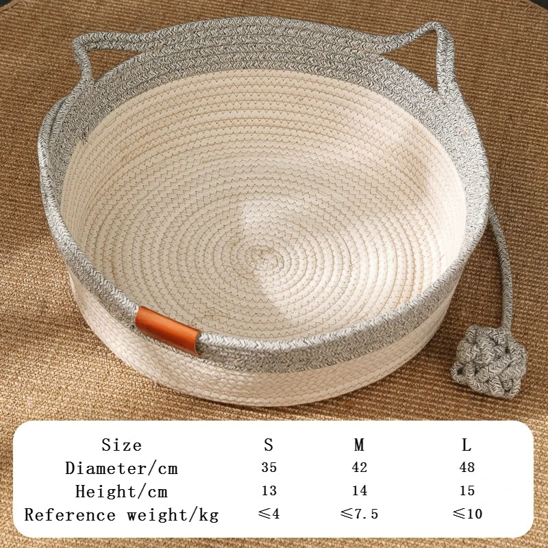 Handmade Woven Rattan Cat Bed