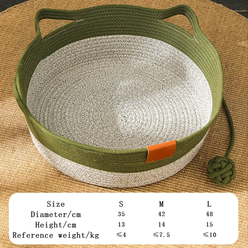 Handmade Woven Rattan Cat Bed